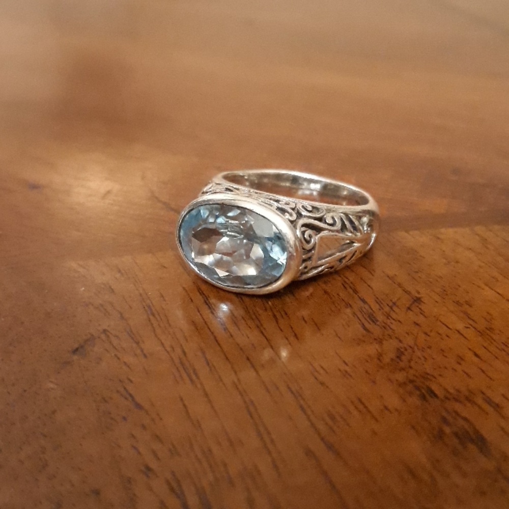 Blue Topaz Sterling Silver ring